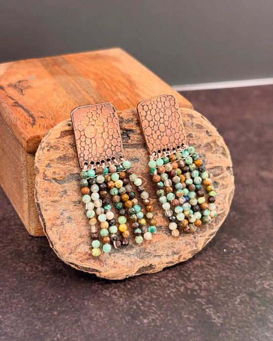 Earrings, beaded