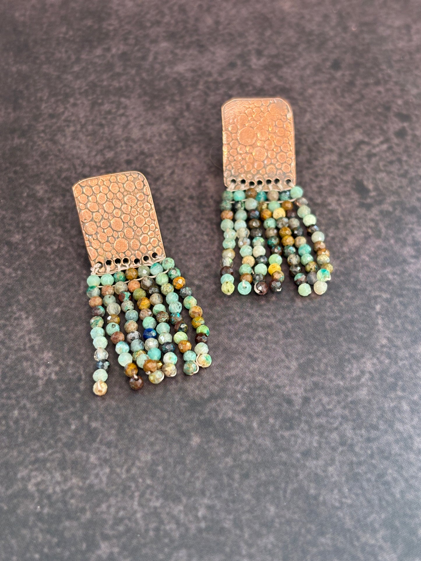 Earrings, beaded